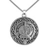 Erskine Clan Badge Celtic Round Sterling Silver Clan Crest Pendant