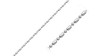 1.10mm Diamond-Cut Alternating Bead 18 inch 14K White Gold Chain