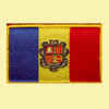 Andorra Flag World Rectangular Embroidered Cloth Patch Set x 6