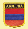 Armenia Flag World Shield Embroidered Cloth Patch Set x 6