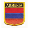 Armenia Flag World Shield Embroidered Cloth Patch Set x 6