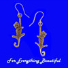 Dangling Cat Animal Themed Drop Sheppard Hook Bronze Earrings