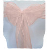 Mauve Organza Wedding Chair Sash Ribbon Bow Decorations x 50