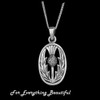 Scotland Thistle Floral Emblem Design Oval Sterling Silver Pendant