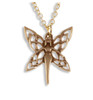 Celtic Fairy Knotwork Drop Highly Polished Bronze Pendant