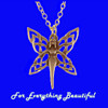 Celtic Fairy Knotwork Drop Highly Polished Bronze Pendant