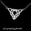 Celtic Weave Knotwork Triangular Design Small Sterling Silver Pendant