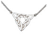 Celtic Weave Knotwork Triangular Design Small Sterling Silver Pendant