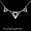 Celtic Treble Weave Triangular Knotwork Sterling Silver Necklace
