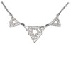 Celtic Treble Weave Triangular Knotwork Sterling Silver Necklace