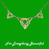 Celtic Treble Weave Triangular Knotwork 9K Yellow Gold Necklace