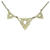 Celtic Treble Weave Triangular Knotwork 9K Yellow Gold Necklace