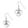 Celtic Trinity Heart Small Sheppard Hook Sterling Silver Earrings