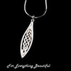 Celtic Elongated Woven Knotwork Drop Sterling Silver Pendant
