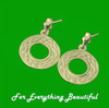 Celtic Circular Knotwork Drop 9K Yellow Gold Earrings