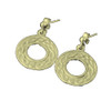 Celtic Circular Knotwork Drop 9K Yellow Gold Earrings