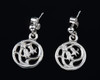 Scottish Bluebells Flowers Round Small Drop Sterling Silver Earrings