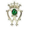 Glen Isle Design Emerald Luckenbooth Large 10K Yellow Gold Pendant