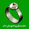 Peerie Smoorikins Little Kisses Ladies 9K White Gold Ring Band Size R-Z