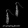 Celtic Spiral Knotwork Sheppard Hook Sterling Silver Earrings