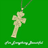 Celtic Cross Mura County Donegal Ireland 9K Yellow Gold Pendant