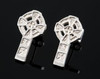 Celtic Cross Traditional Small Stud Sterling Silver Earrings