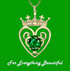 Queen Mary Design Emerald Luckenbooth Large 10K Yellow Gold Pendant