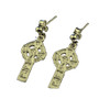 Celtic Cross Traditional Small Drop 9K Yellow Gold Earrings