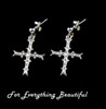 Celtic Cross Of Cong Shannon Ireland Small Drop Sterling Silver Earrings