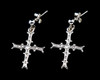 Celtic Cross Of Cong Shannon Ireland Small Drop Sterling Silver Earrings
