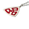 Celtic Triquetra Triangular Enamel Small Sterling Silver Pendant
