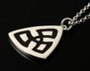Celtic Triquetra Triangular Enamel Small Sterling Silver Pendant