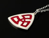 Celtic Triquetra Triangular Enamel Small Sterling Silver Pendant