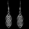 Celtic Intricate Knotwork Design Sheppard Hook Sterling Silver Earrings
