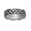 Celtic Interlinked Knot Sterling Silver Mens Ring Wedding Band