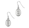 Celtic Infinity Knotwork Oval Sterling Silver Sheppard Hook Earrings