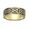 Celtic Interlace Knotwork Wide 10K Yellow Gold Ladies Ring Wedding Band