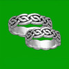 Celtic Interlace Knotwork 14K White Gold Ladies Ring Wedding Band