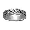 Celtic Interlace Knotwork Sterling Silver Mens Ring Wedding Band