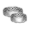 Celtic Interlace Knotwork Sterling Silver Mens Ring Wedding Band