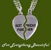 Best Friend Broken Heart Two Halves Stylish Pewter Pendants Best Friend Broken Heart Two Halves Stylish Pewter Pendants