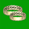 Celtic Interlinked Knotwork 14K Yellow Gold Mens Ring Wedding Band