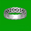 Celtic Interlinked Knotwork 14K White Gold Ladies Ring Wedding Band