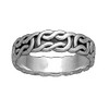 Celtic Interlinked Knotwork 10K White Gold Ladies Ring Wedding Band