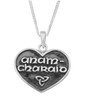 Celtic Heart Anam-Charaid Soul Mate Sterling Silver Pendant