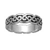 Celtic Interlinked Unending Simple 14K White Gold Mens Ring Wedding Band