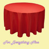 Scarlet Red Polyester Round Tablecloth Decorations 90 inches x 5