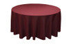 Burgundy Wine Polyester Round Tablecloth Decorations 90 inches x 10