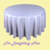 Silver Polyester Round Tablecloth Decorations 90 inches x 25