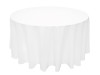 White Polyester Round Tablecloth Decorations 70 inches x 5
